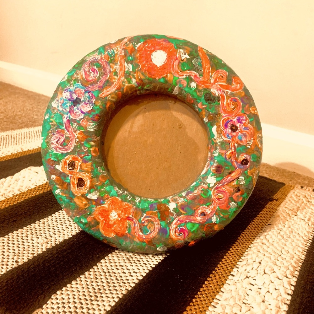 Hand Painted Abstract Picture Frame!